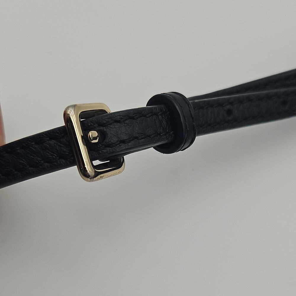 Kate Spade Perry Lane Greer Crossbody Black Pebbled Leather Bag Latice Laser Cut - Picture 10 of 12